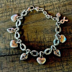 Brighton breast cancer awareness charm bracet
